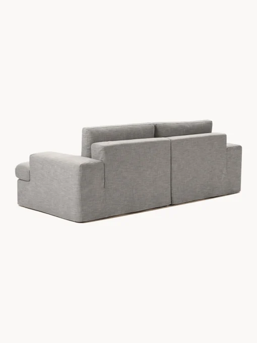 Sofás 3 Plazas|Sofás>Westwing Collection Sofá modular con tapizado desenfundable Russell (3 plazas) Tejido gris jaspeado