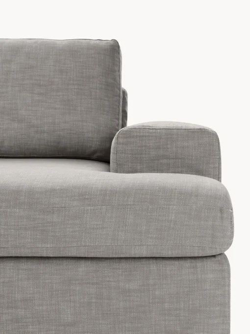 Sofás 3 Plazas|Sofás>Westwing Collection Sofá modular con tapizado desenfundable Russell (3 plazas) Tejido gris jaspeado