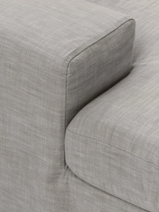 Sofás 3 Plazas|Sofás>Westwing Collection Sofá modular con tapizado desenfundable Russell (3 plazas) Tejido gris jaspeado