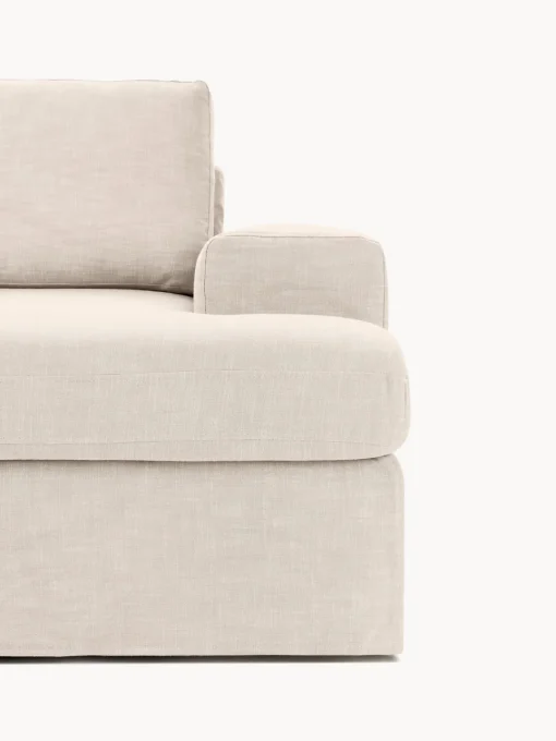 Sofás 3 Plazas|Sofás>Westwing Collection Sofá modular con tapizado desenfundable Russell (3 plazas) Tejido beige claro jaspeado