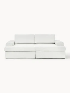 Sofás 3 Plazas|Sofás>Westwing Collection Sofá modular con tapizado desenfundable Russell (3 plazas) Tejido blanco Off White jaspeado