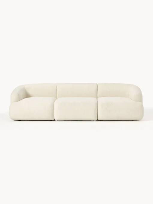Sofás 3 Plazas|Sofás>Westwing Collection Sofá modular de borreguillo Sofia (3 plazas) Borreguillo blanco Off White