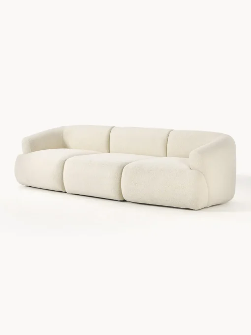 Sofás 3 Plazas|Sofás>Westwing Collection Sofá modular de borreguillo Sofia (3 plazas) Borreguillo blanco Off White