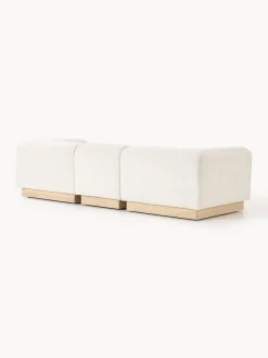 Sofás 3 Plazas|Sofás></noscript>Westwing Collection Sofá modular de borreguillo bouclé Natalie (3 plazas) Borreguillo bouclé blanco Off White, madera de haya clara