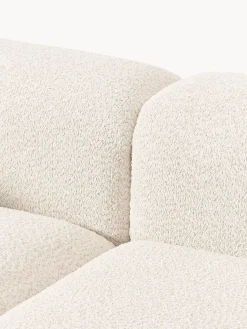 Sofás 3 Plazas|Sofás></noscript>Westwing Collection Sofá modular de borreguillo bouclé Natalie (3 plazas) Borreguillo bouclé blanco Off White, madera de haya clara