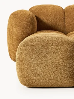 Sofás Rinconeras|Sofás></noscript>Westwing Collection Sofá modular de borreguillo bouclé con reposapiés izquierdo/derecho Tayla (4 plazas) Borreguillo bouclé ocre
