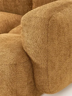Sofás Rinconeras|Sofás></noscript>Westwing Collection Sofá modular de borreguillo bouclé con reposapiés izquierdo/derecho Tayla (4 plazas) Borreguillo bouclé ocre