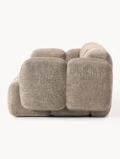 Sofás 3 Plazas|Sofás></noscript>Westwing Collection Sofá modular de borreguillo bouclé Tayla (3 plazas) Borreguillo bouclé gris pardo