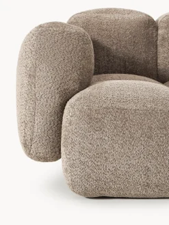 Sofás 3 Plazas|Sofás></noscript>Westwing Collection Sofá modular de borreguillo bouclé Tayla (3 plazas) Borreguillo bouclé gris pardo