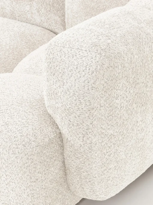 New Sofá modular de borreguillo bouclé con reposapiés Tayla (3 plazas) Sofás Rinconeras|Sofás