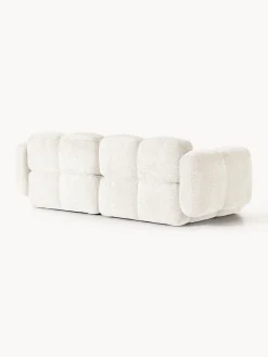 Sofás 3 Plazas|Sofás></noscript>Westwing Collection Sofá modular de borreguillo bouclé Tayla (3 plazas) Borreguillo bouclé blanco Off White