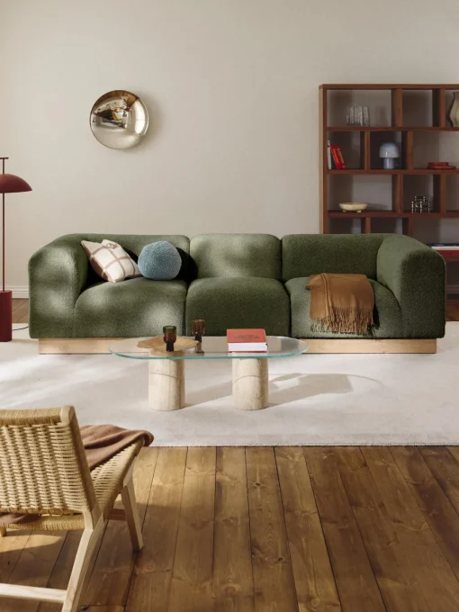 Sale Sofá modular de borreguillo bouclé Natalie (3 plazas) Sofás 3 Plazas|Sofás
