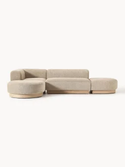 Hot Sofá modular de borreguillo bouclé Natalie (3 plazas) Sofás Rinconeras|Sofás