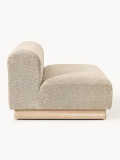 Sofás 2 Plazas|Sofás></noscript>Westwing Collection Sofá modular de borreguillo bouclé Natalie (2 plazas) Borreguillo bouclé beige, madera de haya clara