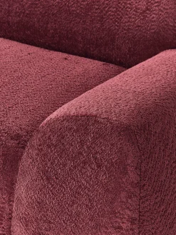 Sofás 3 Plazas|Sofás></noscript>Westwing Collection Sofá modular de borreguillo bouclé Wolke (3 plazas) Borreguillo bouclé rojo vino