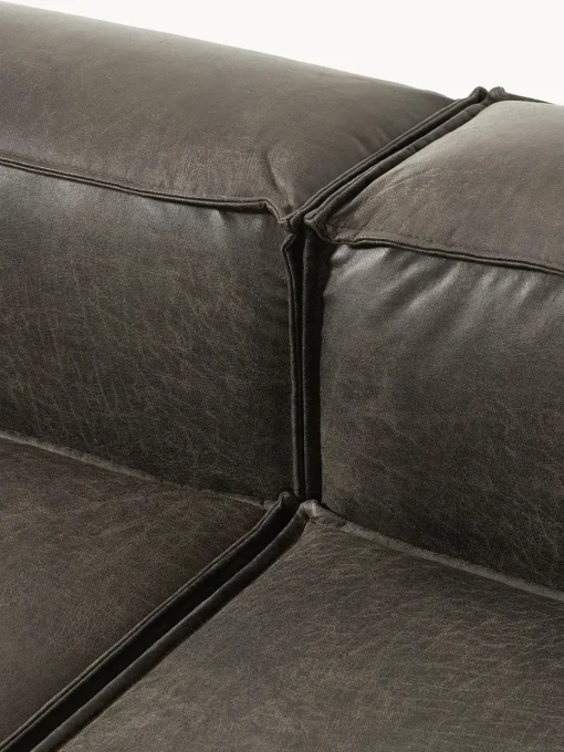 Sale Sofá modular de cuero reciclado Lennon (3 plazas) Sofás