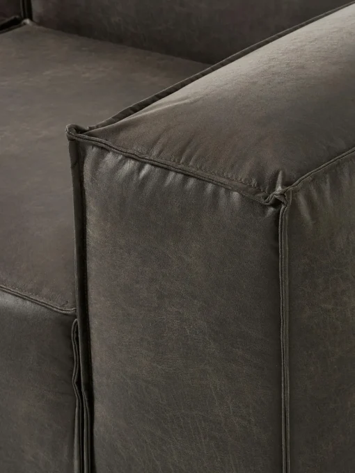 Sale Sofá modular de cuero reciclado Lennon (3 plazas) Sofás
