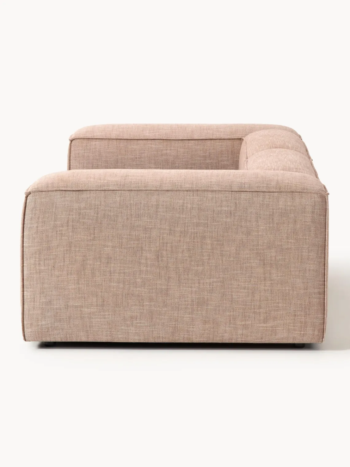 Sofás>Westwing Collection Sofá modular de mezcla de lino Lennon (3 plazas) Mezcla de lino rojo óxido