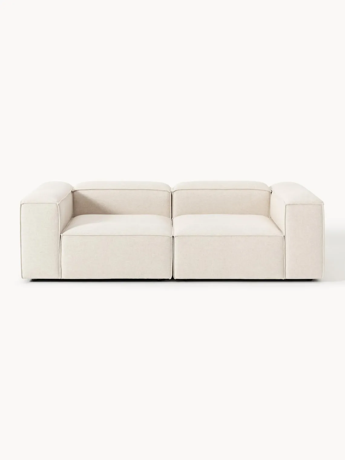 Sofás>Westwing Collection Sofá modular de mezcla de lino Lennon (3 plazas) Mezcla de lino beige