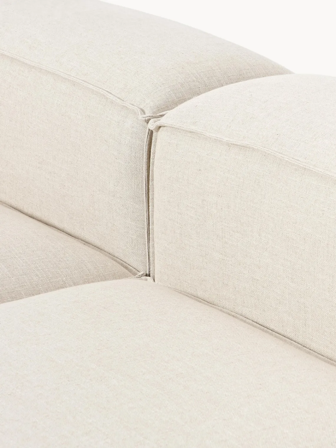 Sofás>Westwing Collection Sofá modular de mezcla de lino Lennon (3 plazas) Mezcla de lino beige