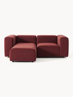 Best Sofá modular de terciopelo con reposapiés Lena (3 plazas) Sofás Rinconeras|Sofás