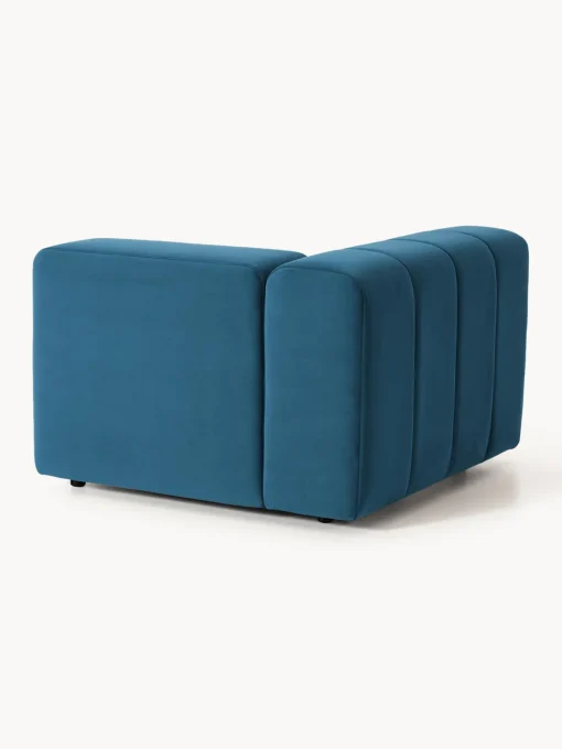 Online Sofá modular de terciopelo con reposapiés Lena, (3 plazas) Sofás