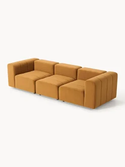 Sofás 3 Plazas|Sofás></noscript>Westwing Collection Sofá modular de terciopelo Lena (4 plazas) Terciopelo ocre