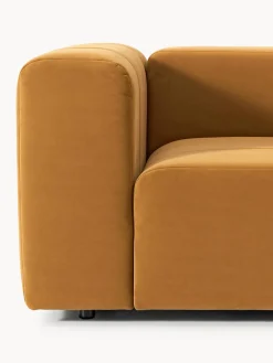 Sofás 3 Plazas|Sofás></noscript>Westwing Collection Sofá modular de terciopelo Lena (4 plazas) Terciopelo ocre