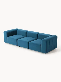 Sofás 3 Plazas|Sofás></noscript>Westwing Collection Sofá modular de terciopelo Lena (4 plazas) Terciopelo azul petróleo