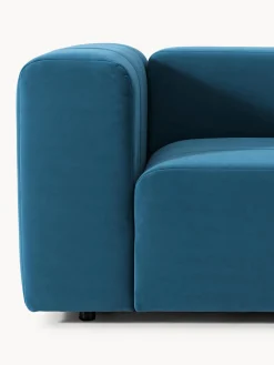 Sofás 3 Plazas|Sofás></noscript>Westwing Collection Sofá modular de terciopelo Lena (4 plazas) Terciopelo azul petróleo