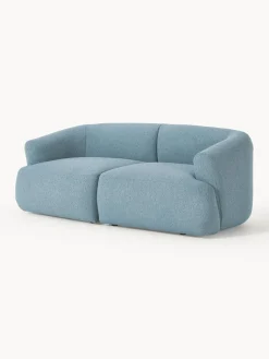 Sofás 2 Plazas|Sofás></noscript>Westwing Collection Sofá modular en tejido bouclé Sofia (2 plazas) Bouclé azul