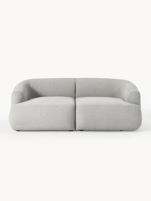 Sofás 2 Plazas|Sofás>Westwing Collection Sofá modular en tejido bouclé Sofia (2 plazas) Bouclé gris claro