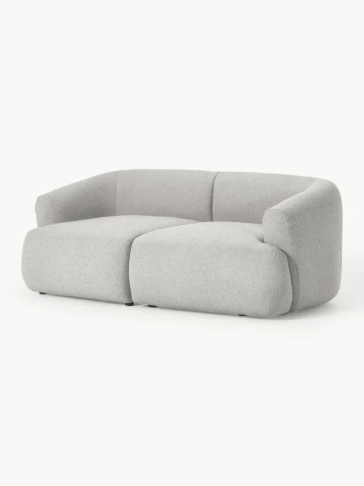 Sofás 2 Plazas|Sofás>Westwing Collection Sofá modular en tejido bouclé Sofia (2 plazas) Bouclé gris claro