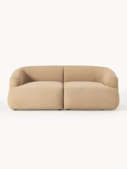 Sofás 2 Plazas|Sofás>Westwing Collection Sofá modular en tejido bouclé Sofia (2 plazas) Bouclé beige