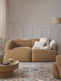 Sofás 2 Plazas|Sofás>Westwing Collection Sofá modular en tejido bouclé Sofia (2 plazas) Bouclé beige