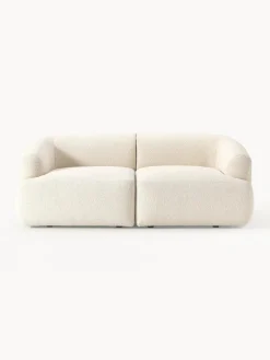 Sofás 2 Plazas|Sofás>Westwing Collection Sofá modular en tejido bouclé Sofia (2 plazas) Bouclé blanco Off White
