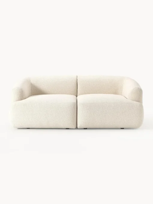 Sofás 2 Plazas|Sofás>Westwing Collection Sofá modular en tejido bouclé Sofia (2 plazas) Bouclé blanco Off White