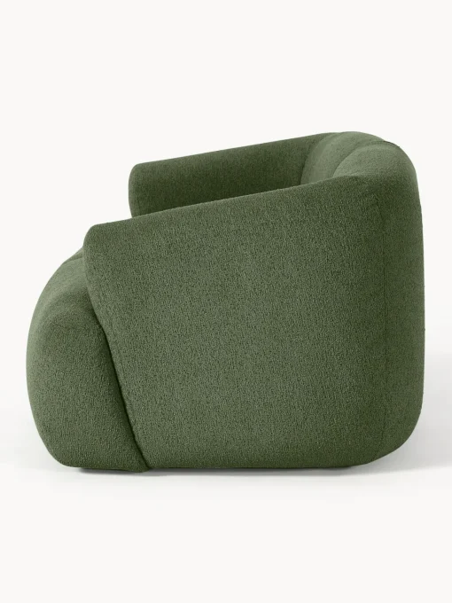 Sofás 2 Plazas|Sofás>Westwing Collection Sofá modular en tejido bouclé Sofia (2 plazas) Bouclé verde oscuro