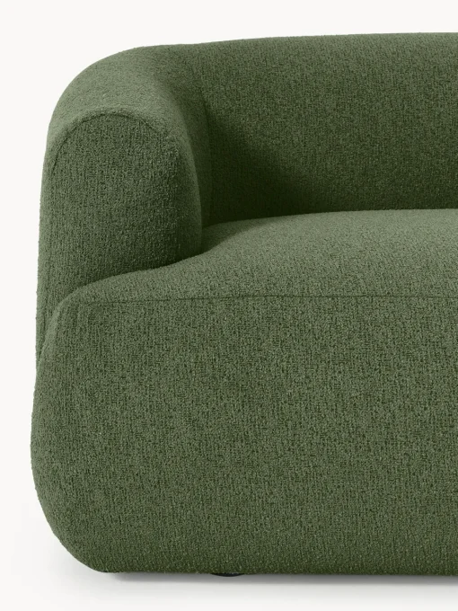 Sofás 2 Plazas|Sofás>Westwing Collection Sofá modular en tejido bouclé Sofia (2 plazas) Bouclé verde oscuro