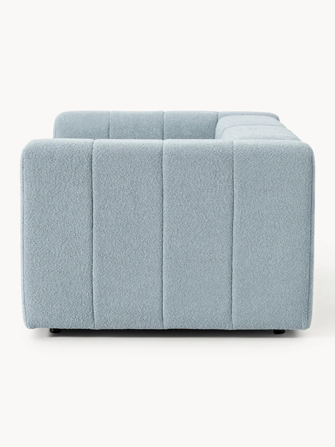 Sofás 3 Plazas|Sofás>Westwing Collection Sofá modular en tejido bouclé Lena (3 plazas) Bouclé azul claro