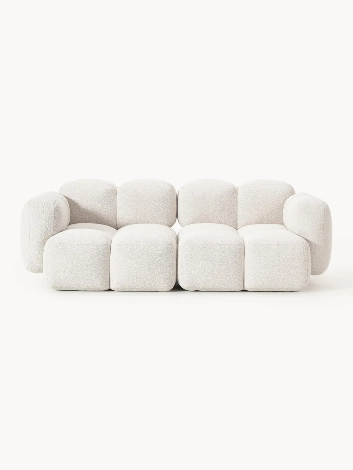 Sofás 3 Plazas|Sofás>Westwing Collection Sofá modular en tejido bouclé Tayla (3 plazas) Bouclé blanco Off White