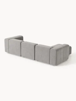 Sofás Rinconeras|Sofás></noscript>Westwing Collection Sofá modular en tejido bouclé con reposapiés izquierdo/derecho Lena (4 plazas) Bouclé gris
