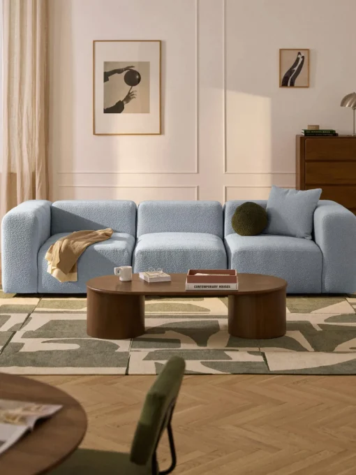 Online Sofá modular en tejido bouclé Lena (4 plazas) Sofás 3 Plazas|Sofás
