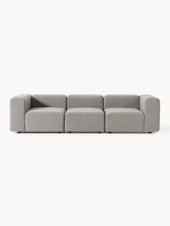 Sofás 3 Plazas|Sofás>Westwing Collection Sofá modular en tejido bouclé Lena (4 plazas) Bouclé gris