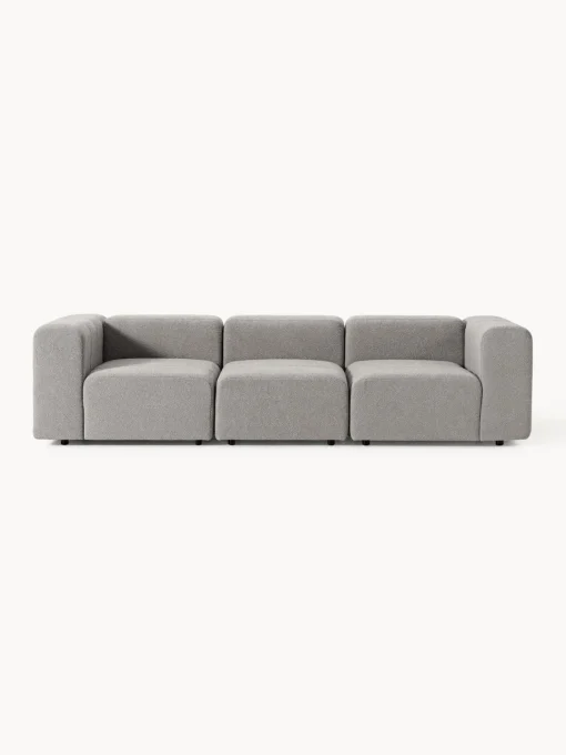 Sofás 3 Plazas|Sofás>Westwing Collection Sofá modular en tejido bouclé Lena (4 plazas) Bouclé gris