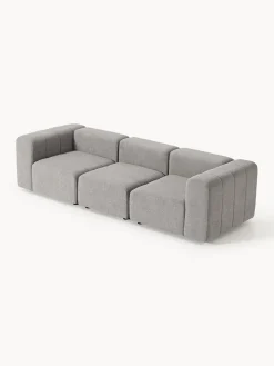 Sofás 3 Plazas|Sofás></noscript>Westwing Collection Sofá modular en tejido bouclé Lena (4 plazas) Bouclé gris