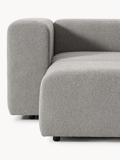 Sofás 3 Plazas|Sofás>Westwing Collection Sofá modular en tejido bouclé Lena (4 plazas) Bouclé gris