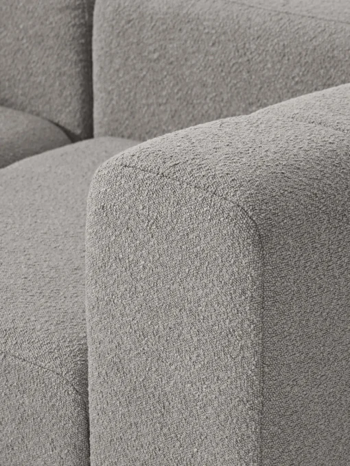Sofás 3 Plazas|Sofás>Westwing Collection Sofá modular en tejido bouclé Lena (4 plazas) Bouclé gris