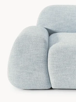 Sofás 3 Plazas|Sofás></noscript>Westwing Collection Sofá modular en tejido bouclé Wolke (3 plazas) Bouclé azul claro