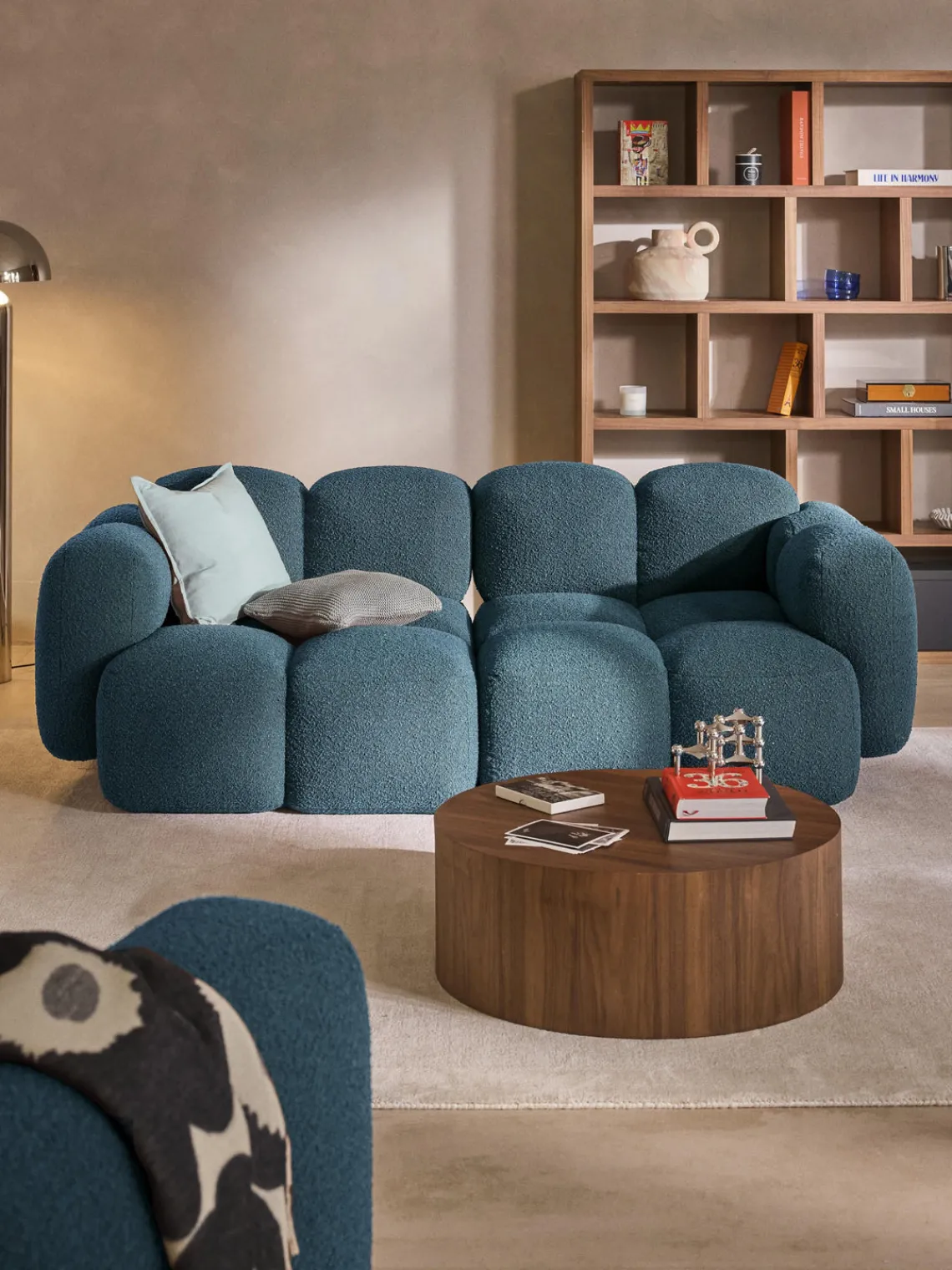 Outlet Sofá modular en tejido bouclé Tayla (3 plazas) Sofás 3 Plazas|Sofás